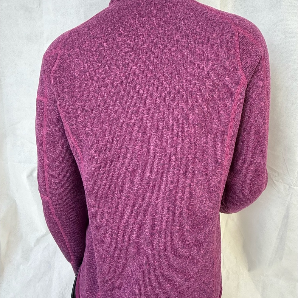 Patagonia Women's Quarter Zip-Up Fleece-Lined Sweater Purple - Picture 7 of 12